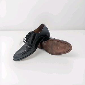 Johnston & Murphy Men’s 11D Black Leather Oxford Dress Shoes Sheepskin Lined